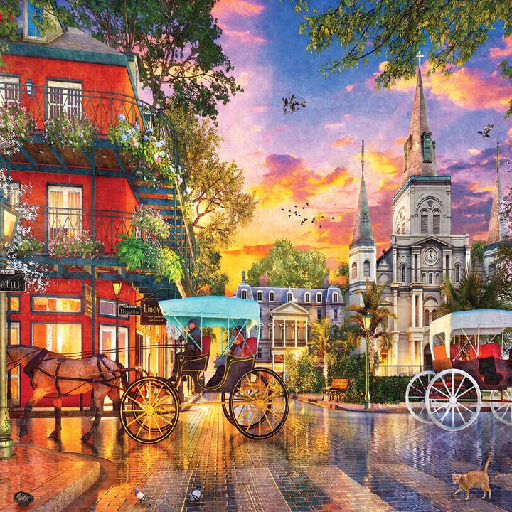 White Mountain Puzzles - Wholesale Puzzle - Adult - Sunset in New Orleans (1782pz) - 1000 Piece Jigsaw Puzzle