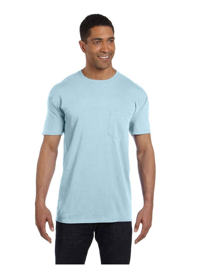 Total Apparel - Wholesale T-Shirt - Unisex - Comfort Colors Garment-Dyed Pocket Blank T-Shirt | 6030CC37