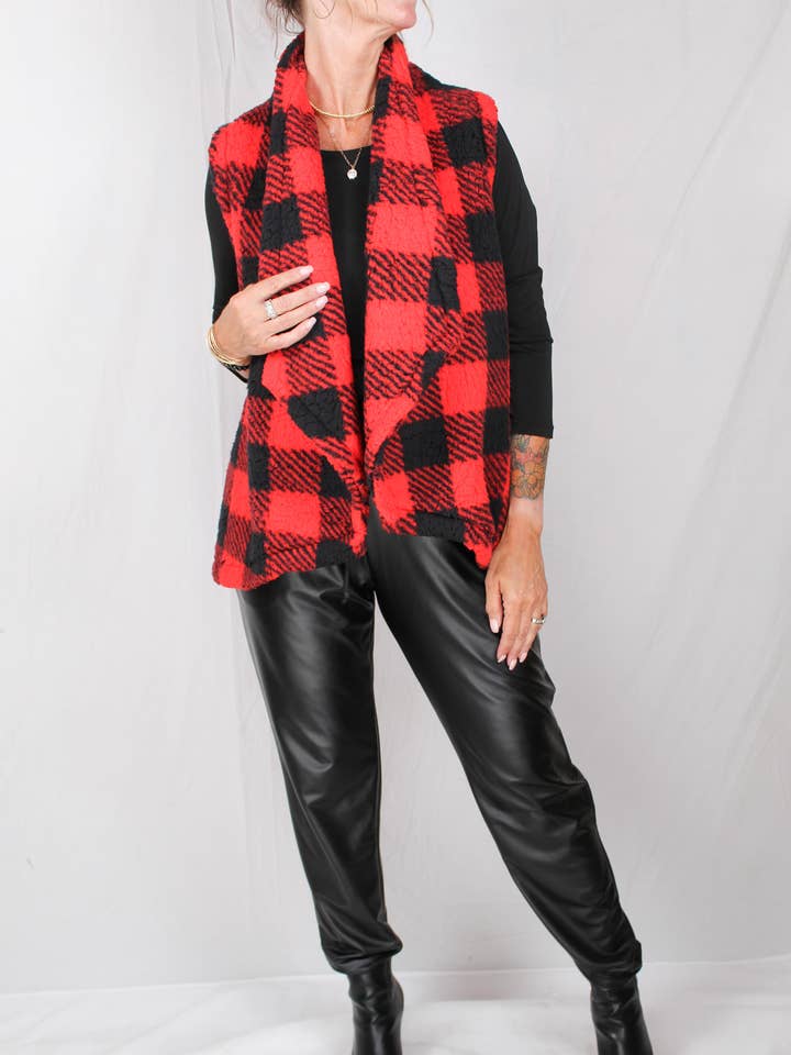 BBMC801-R - Combo rosso - Gilet Sherpa A806 per la vendita all'ingrosso da parte di K & C Clothing, Inc.