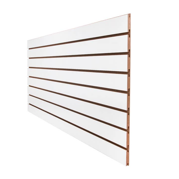 Store Supply Warehouse - Wholesale Retailer Display - Accessories - 2' X 4' White Horizontal Slatwall Easy Panels - Pack Of 2 1