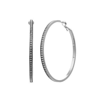 Hoop Earring Rhinestones - 2.25" for wholesale by Western Fashion