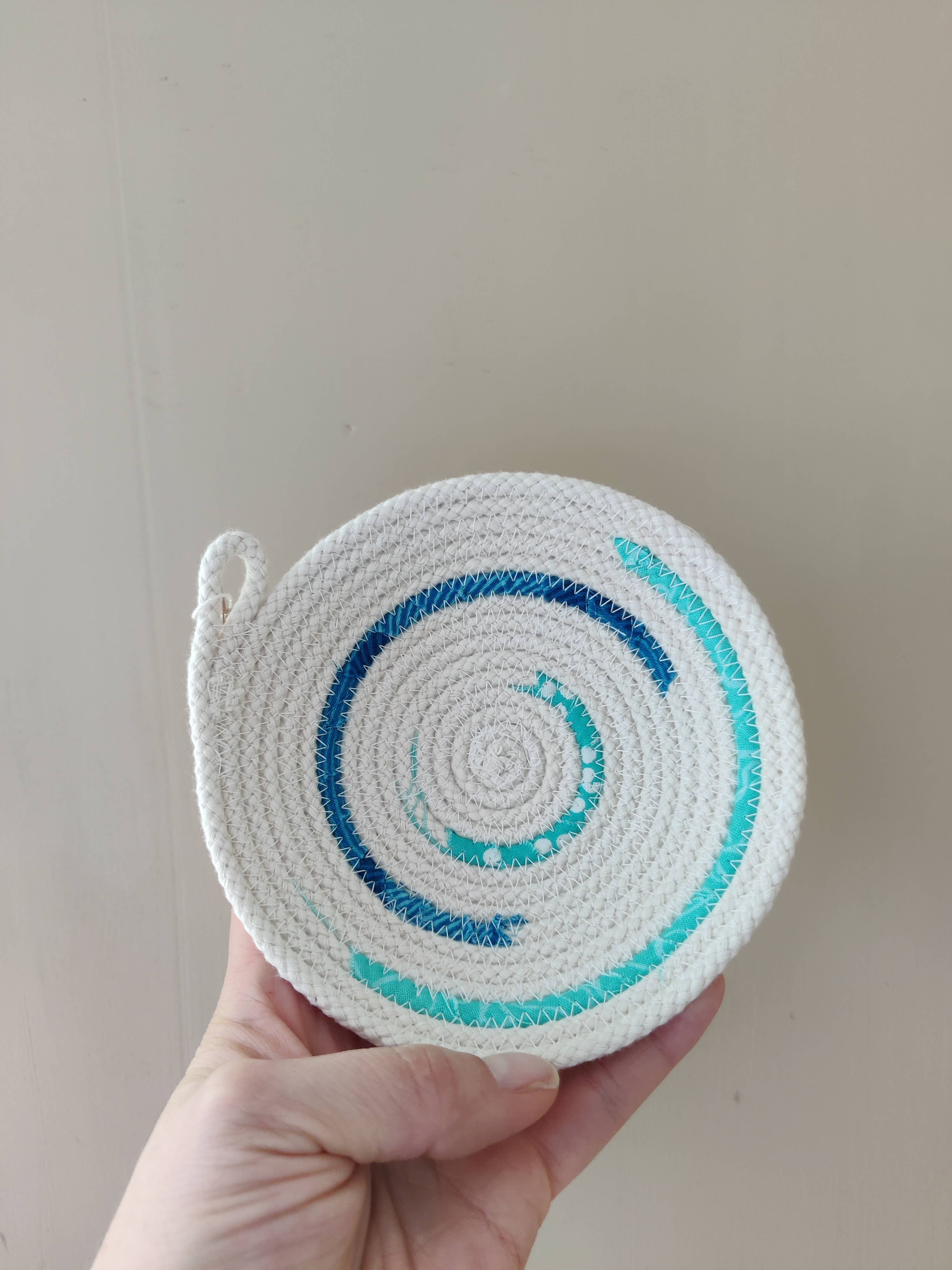 The Foxes Tail – wholesale Dekorativ tallrik/fat/skål – Tyg Wrapped Cotton Rope Bowl: Stor14