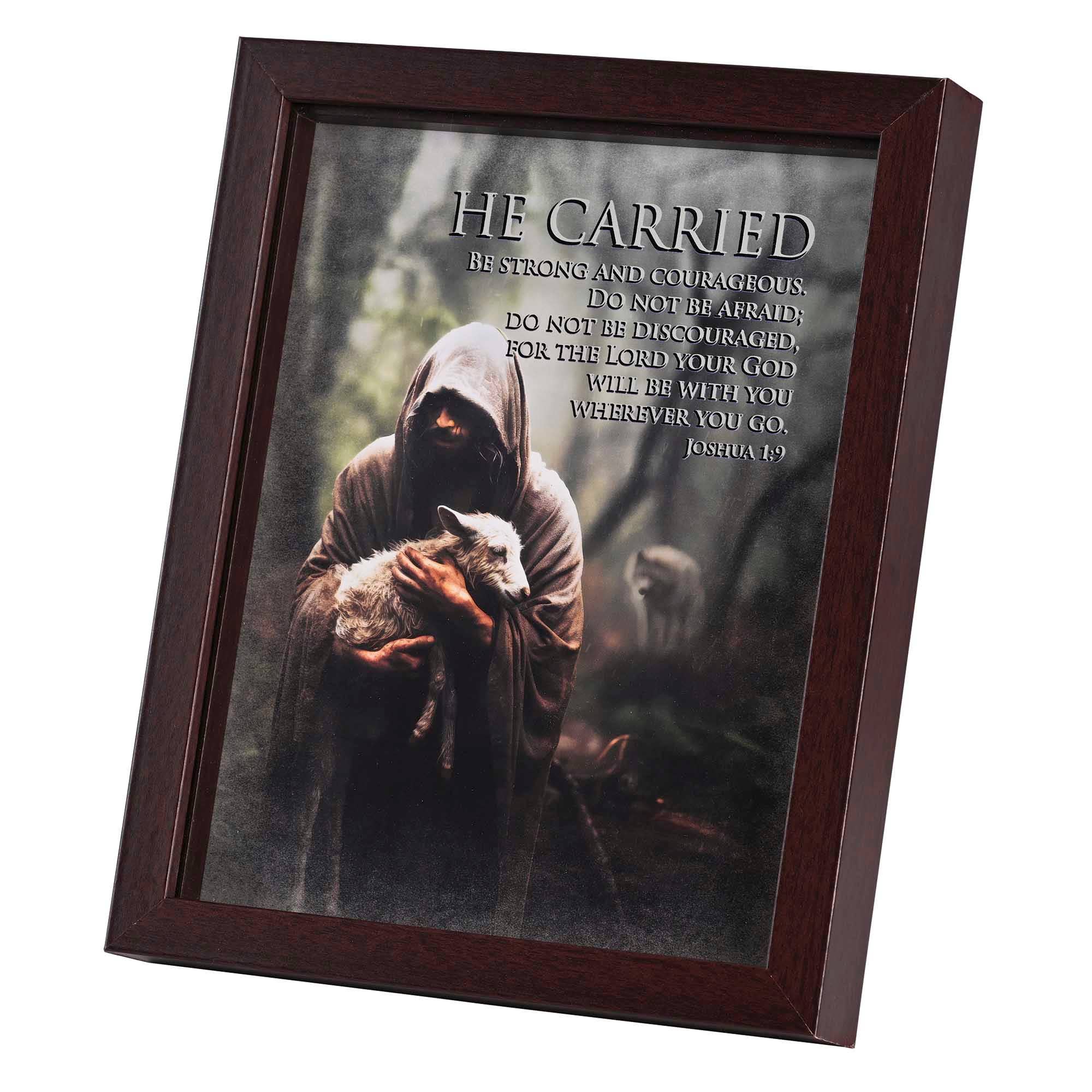 Dicksons – wholesale Decorative tabletop object – Framed Art 8x10 Lamb He Carried Josh1:90