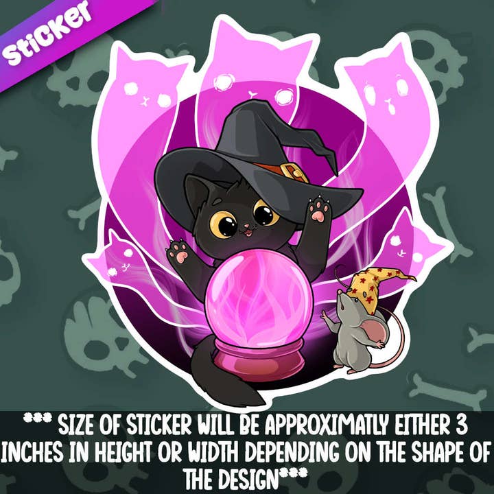 Purrlin- Autocolante de Evocação de Espíritos por atacado de Mega Kawaii Cuties