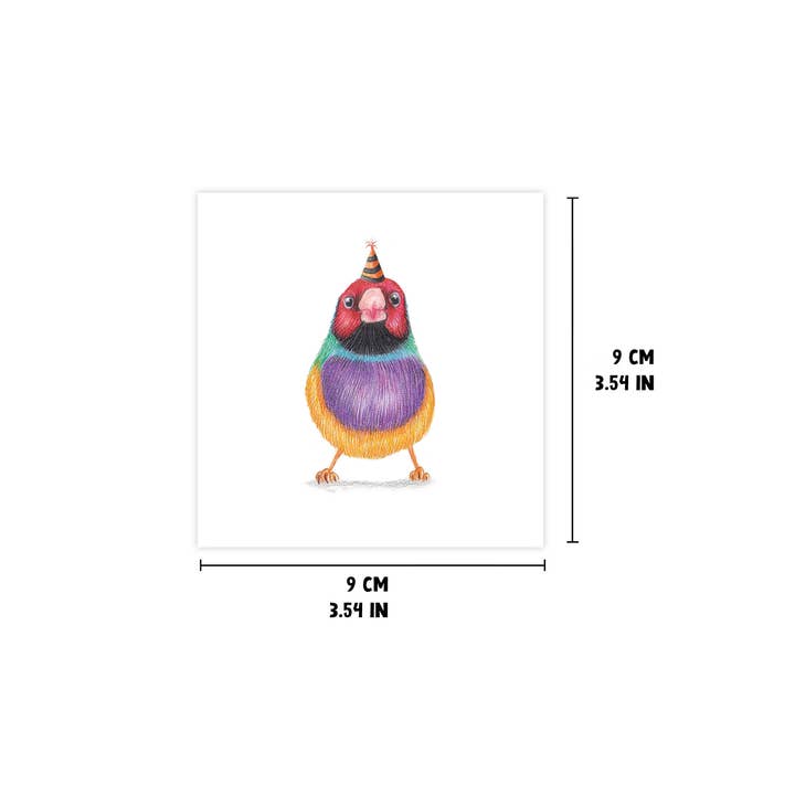 Beast Of Paradise - Wholesale Birthday Card - Birds Birthday Cards, Animal Greeting Cards, Funny Mini Card