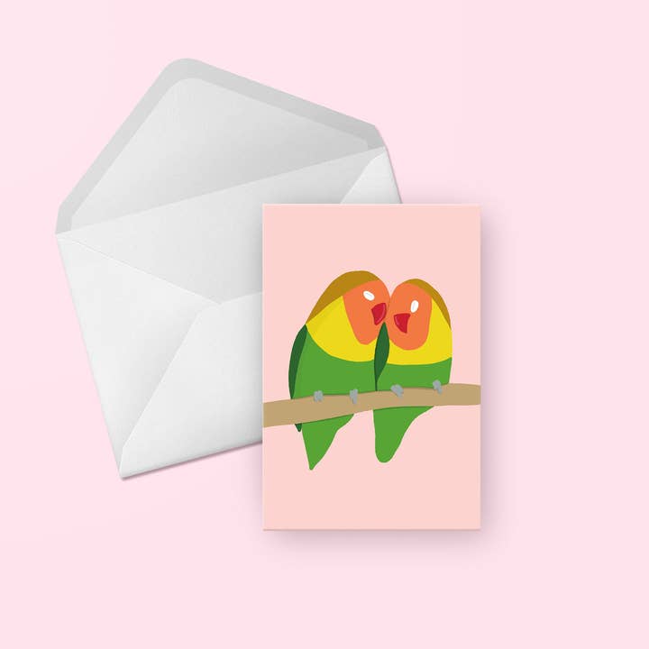 Lovebirds Greeting Card for wholesale by Evesdrop Designs