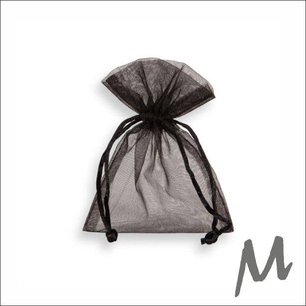 Mini Art Products - Wholesale Gift Bag - Organza Bag - Black - 10 pieces0
