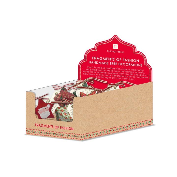 Talking Tables EU - Wholesale Ornament Set - Fragments of Fashion Handmade Christmas Tree Decorations12