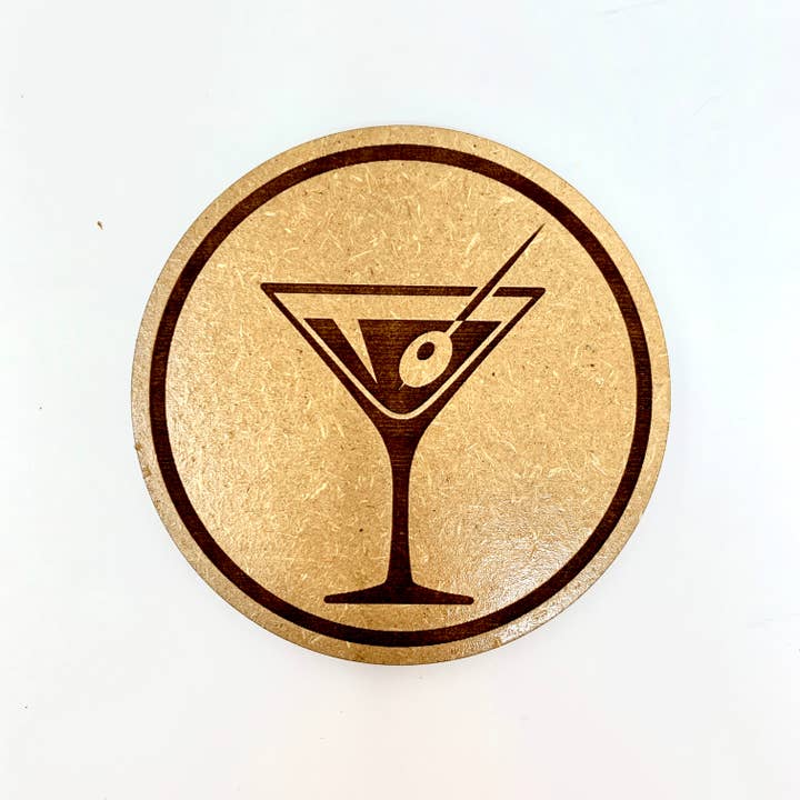 Drink Coaster - Martini Glass for wholesale by Insert Brand Here Shop