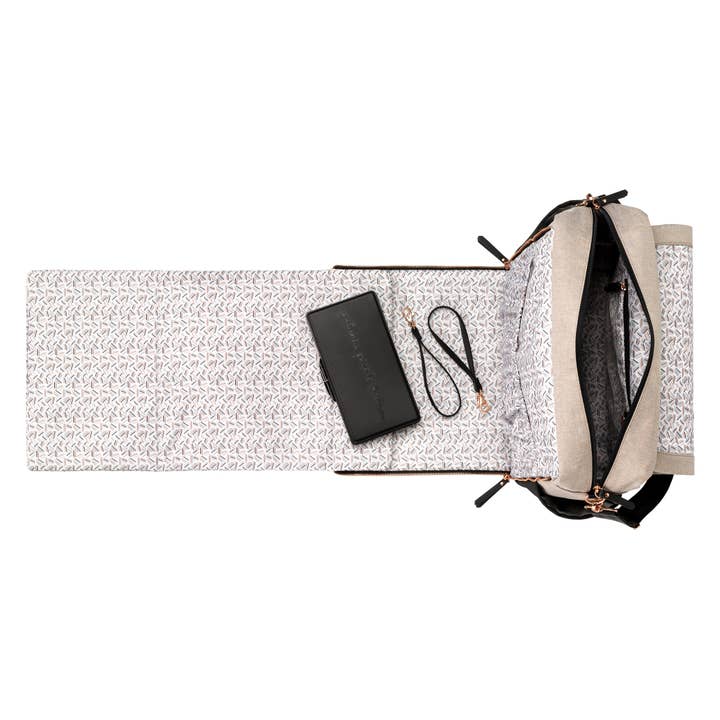 Petunia - Wholesale Diaper Bag - Baby - Boxy Backpack - Sand/Black4