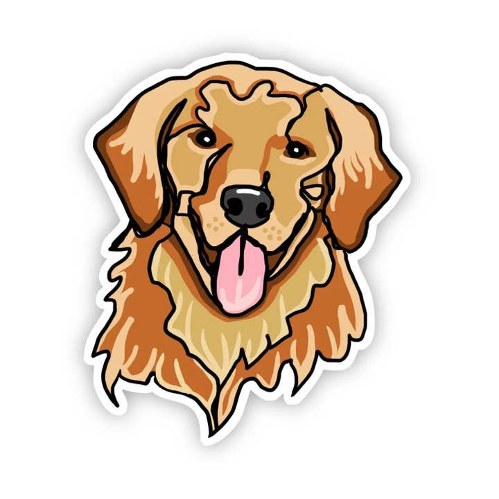 Golden Retriever Vinyl Sticker for wholesale by The Long Dog Clothing Co.