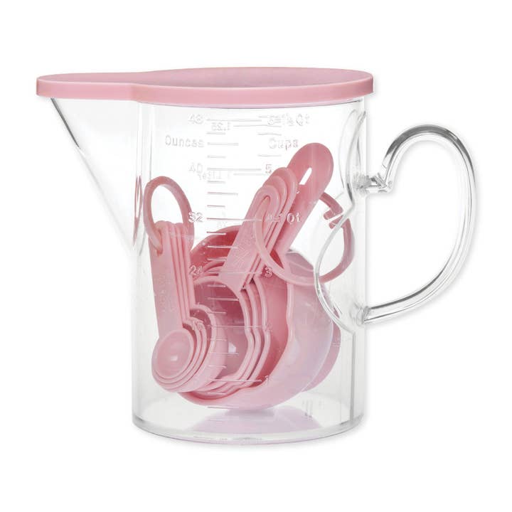Supreme Housewares - Wholesale Measuring Cup - 10-Piece Plastic Measuring Spoon and Cup Set, Pink