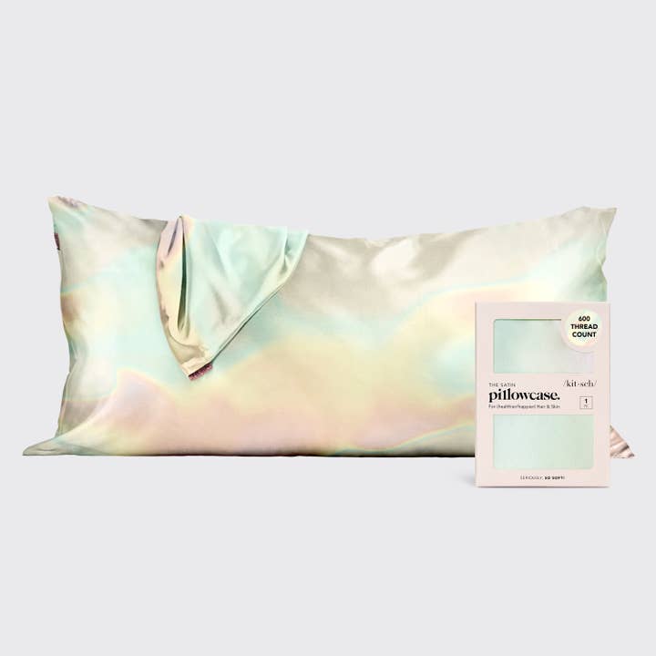 Satin King Pillowcase - Aura for wholesale by KITSCH