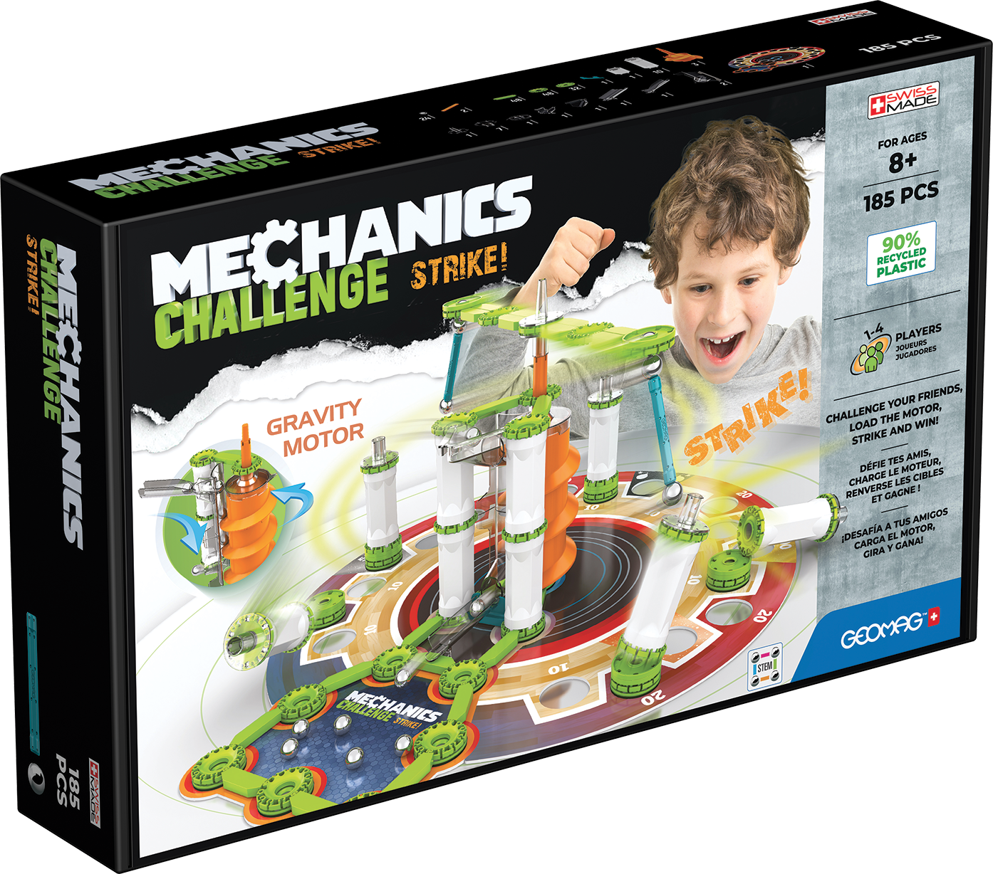 GEOMAGWORLD USA - Wholesale Building Set - Kids - Geomag™ Magnetic Toys | Challenge Strike Recycled 185 pcs1