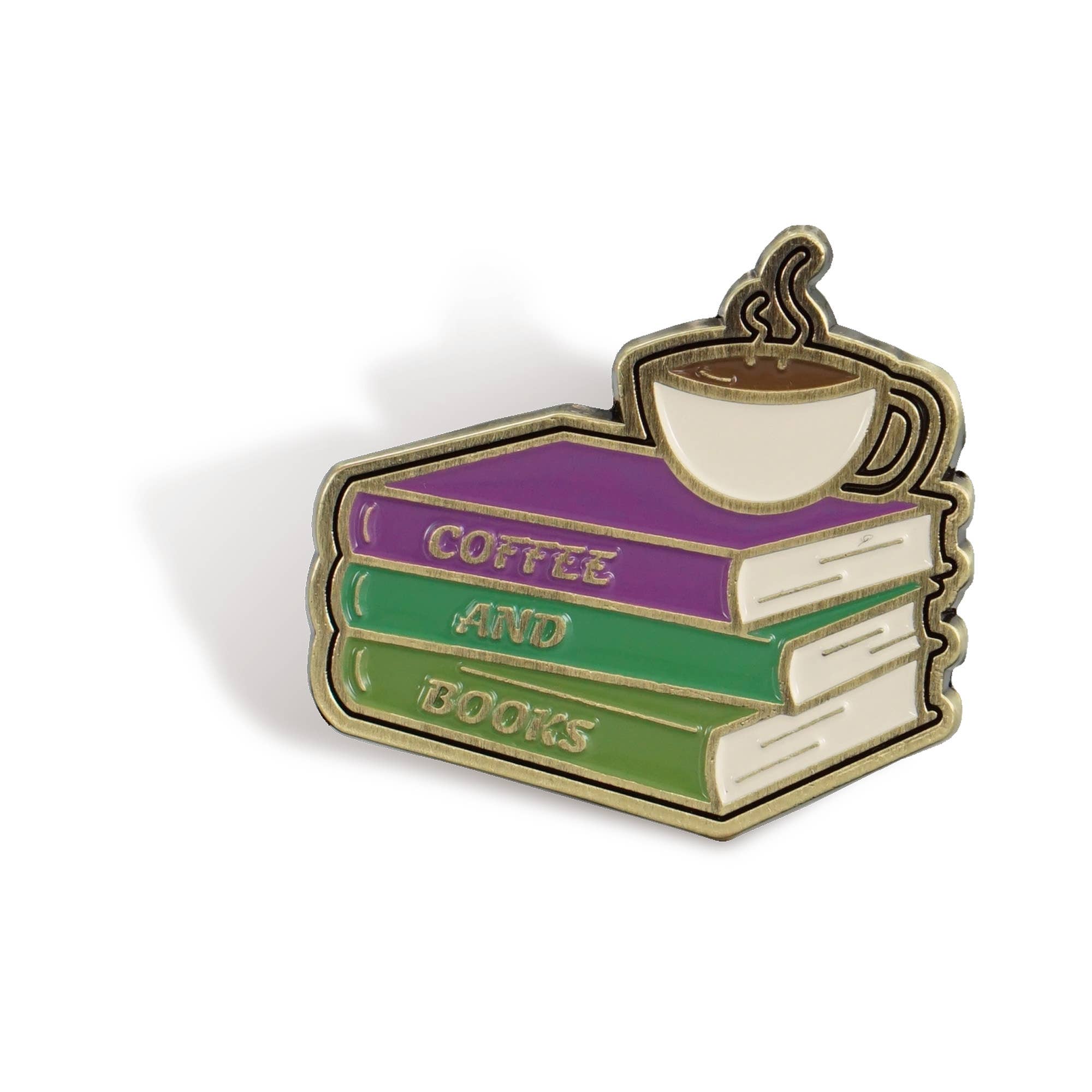 Half Moon Bay - Wholesale Lapel Pin/Button - Pin Badge - Pulteney Press (Coffee And Books)1