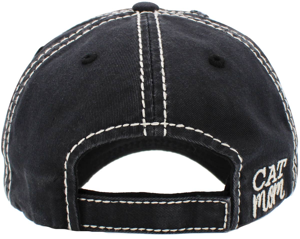 KBETHOS – Großhandel Basecap – Damen – CAT MOM Vintage-Kugelkappe gewaschen2