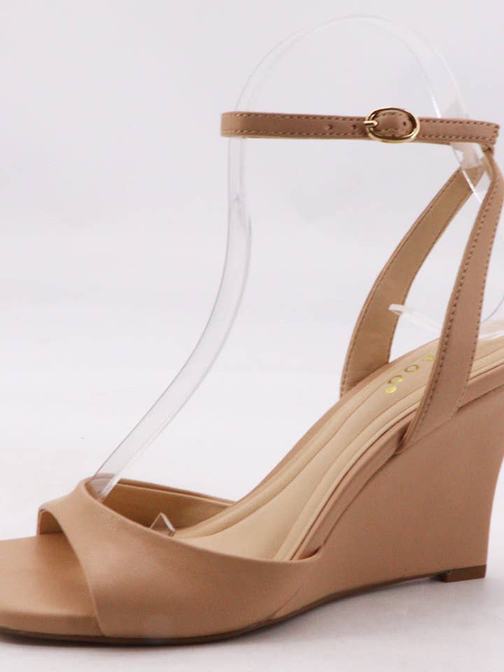 Mars Sky Shoes Wholesale - Wholesale Wedges - Women's - Bamboo AUTHOR-06 Women High Wedges Square Toe Ankle Strap Sandals-12 Pairs Pack-19.35/Pair1