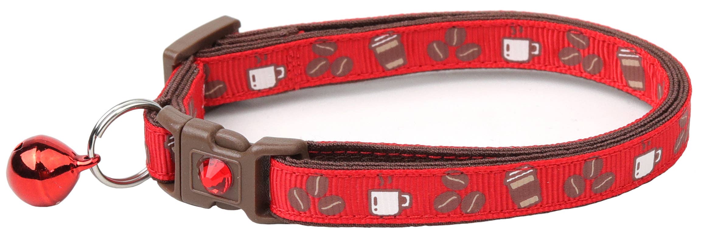 From Pugs to Persians Pet Accessories, LLC - Wholesale Pet Collar - Cat - Coffee Beans Breakaway Cat Collar30