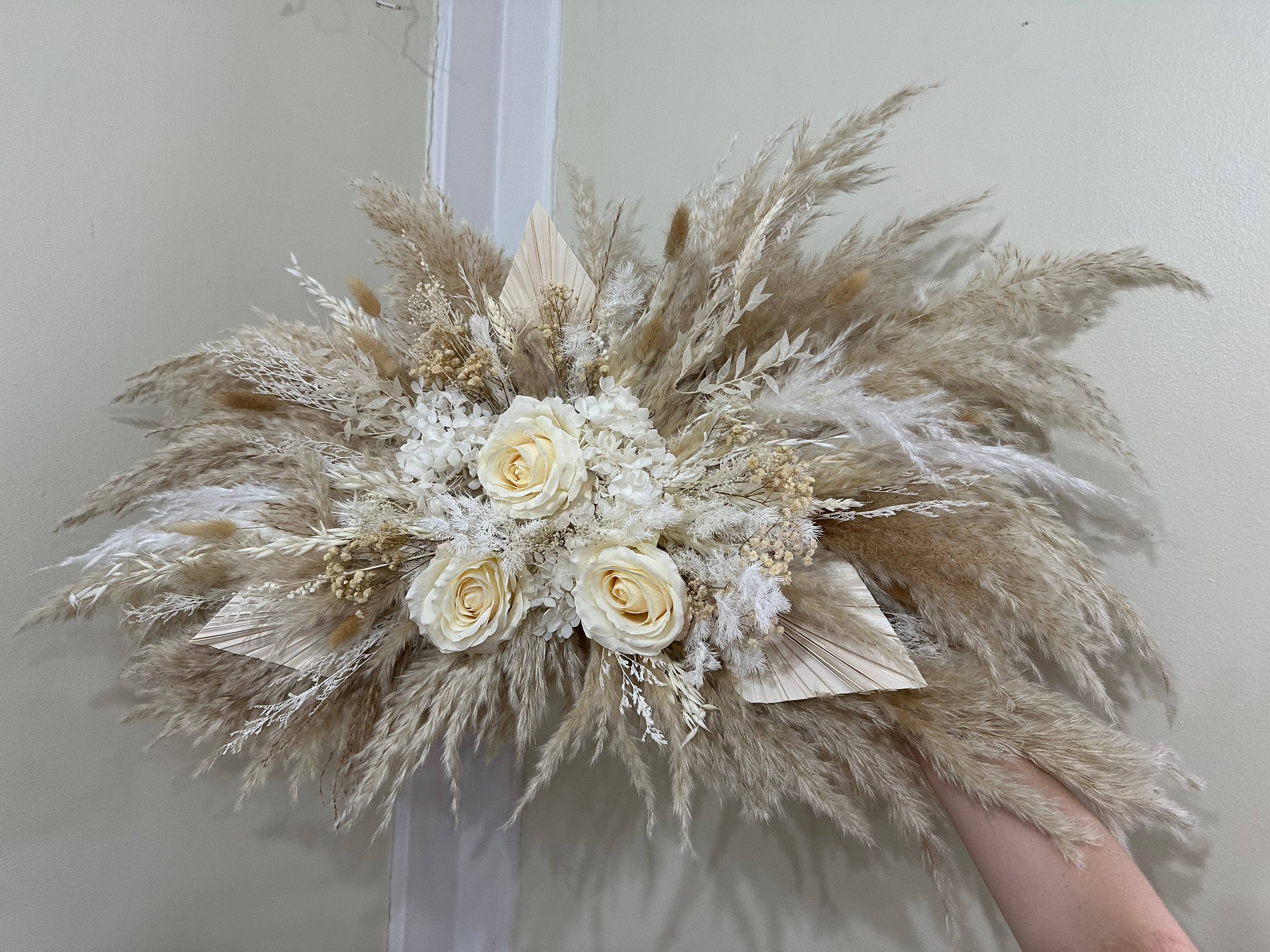 Opal Lily - Wholesale Wall Accent - Arched Pampas Wall Decor - custom colours4