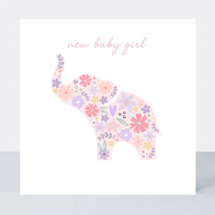 Lavender Haze New Baby Girl Card for wholesale by Petimo