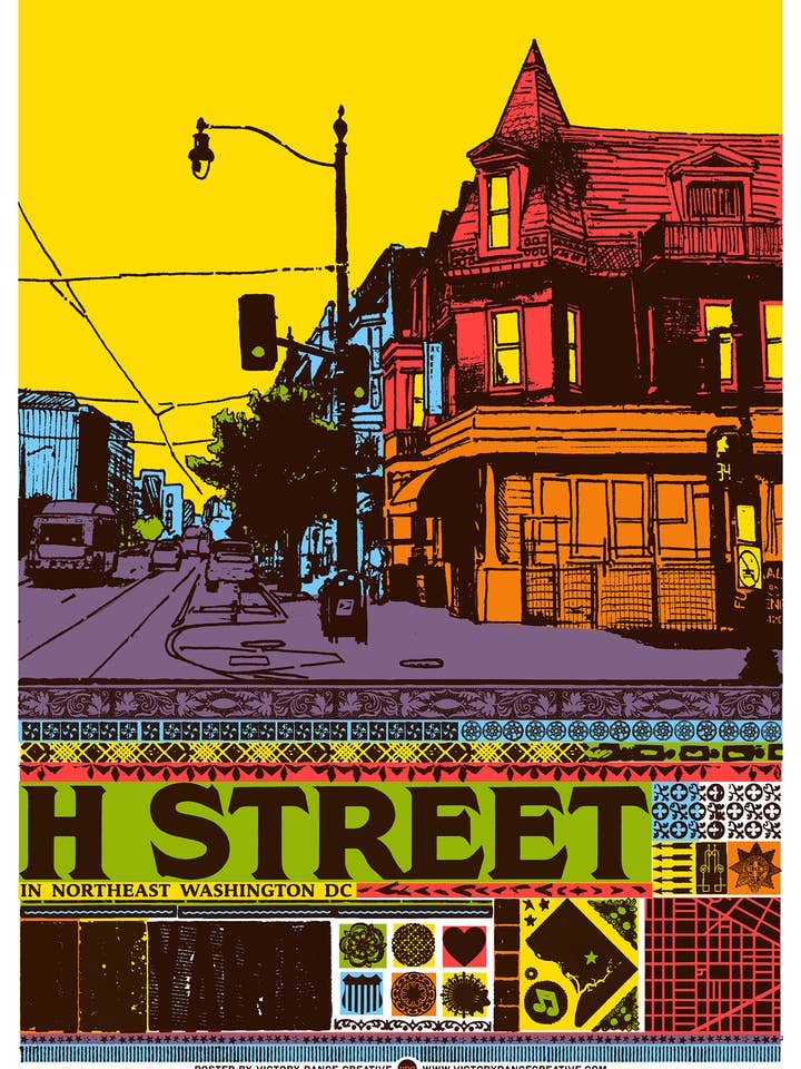 H Street DC zeefdruk voor wholesale door Victory Dance Creative