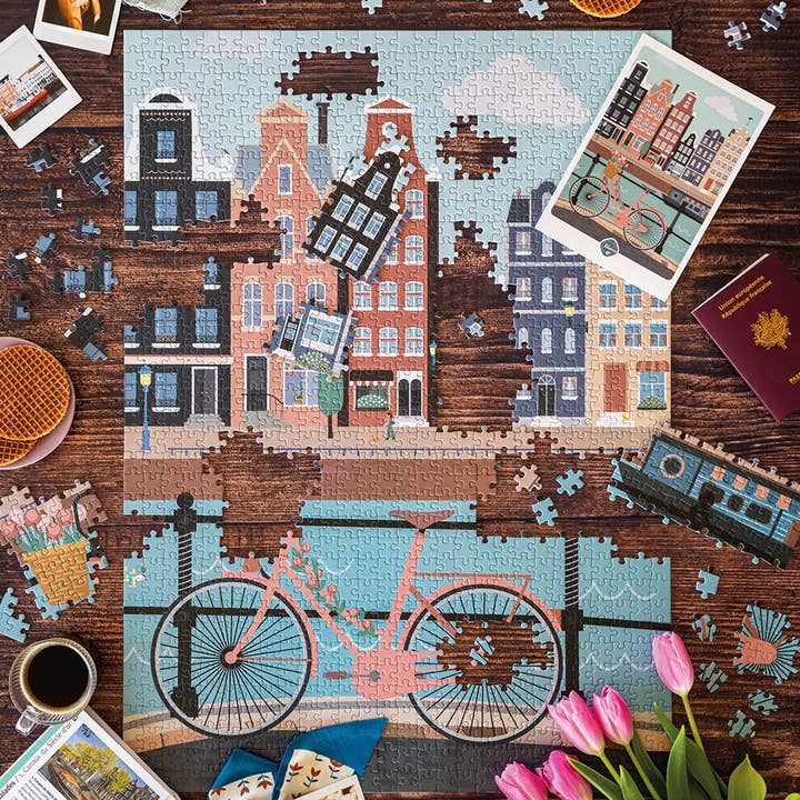 Maison Joliette - Wholesale Puzzle - Adult - Puzzle 1000 pieces Let's pedal along the water17