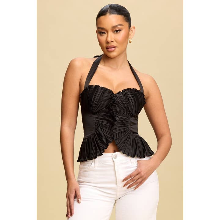 PEYTON PLEATED TOP for wholesale by Luxxel