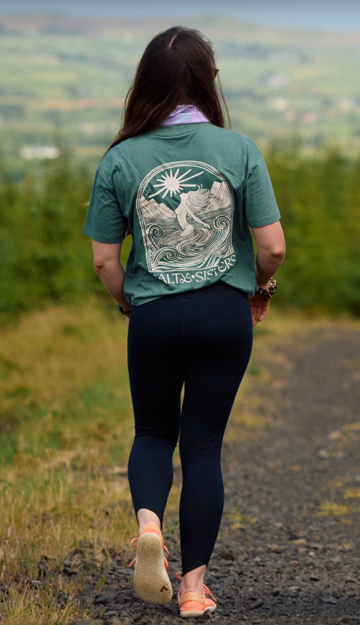 Salty Sisters - Wholesale Screen Printed T-Shirt - Women's - Light Women's Boxy T-Shirt5