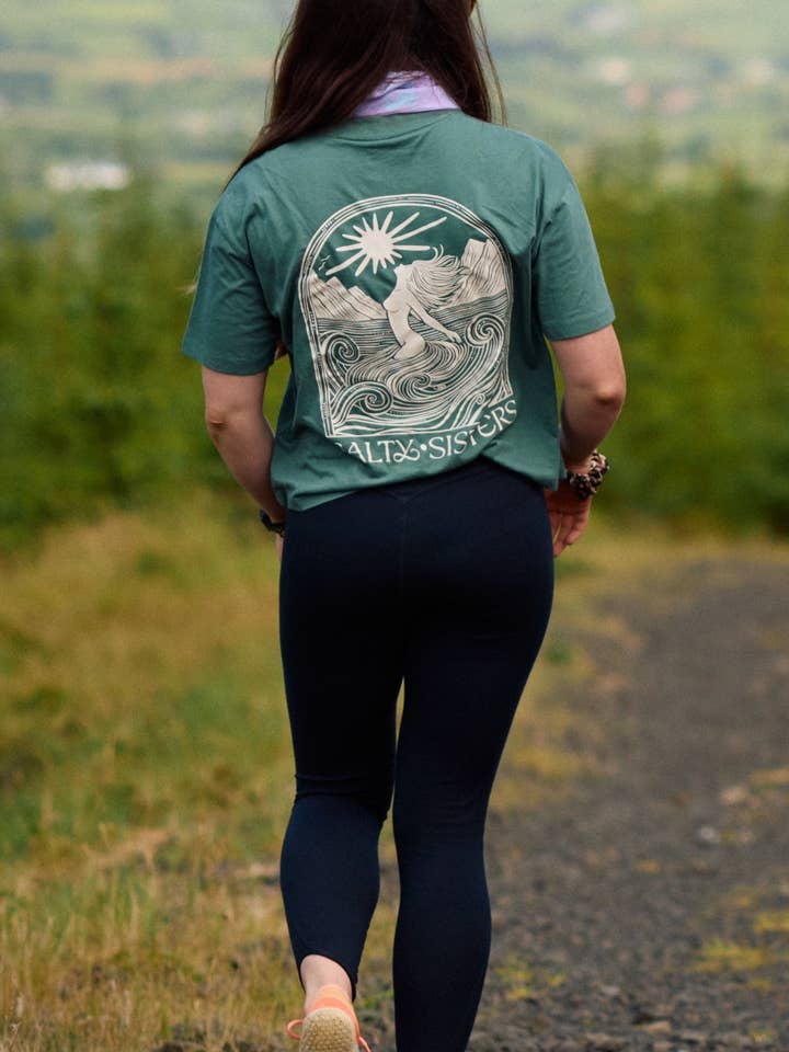 Salty Sisters - Wholesale Screen Printed T-Shirt - Women's - Light Women's Boxy T-Shirt5