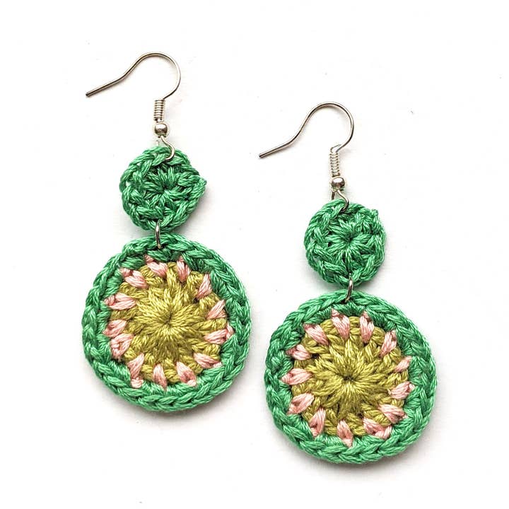 Rustic Crochet Earrings for wholesale by Royaboya Handmade