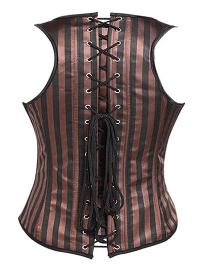Café Faja moldeadora a rayas punk con cordones en la espalda de venta al por mayor en Faire1