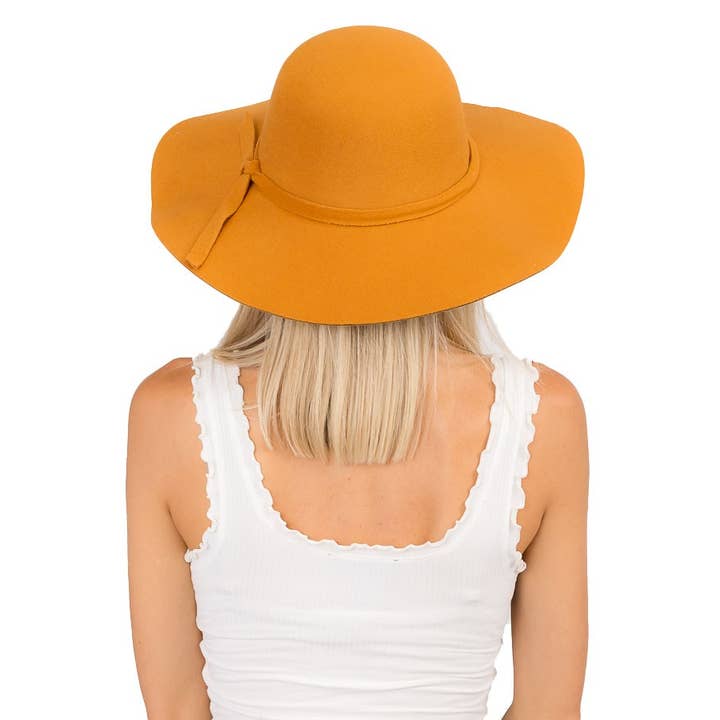 Cap Zone - Wholesale Fedora - Women's - Floppy Sun Hat with Bowknot Wide Brim Felt Hat15