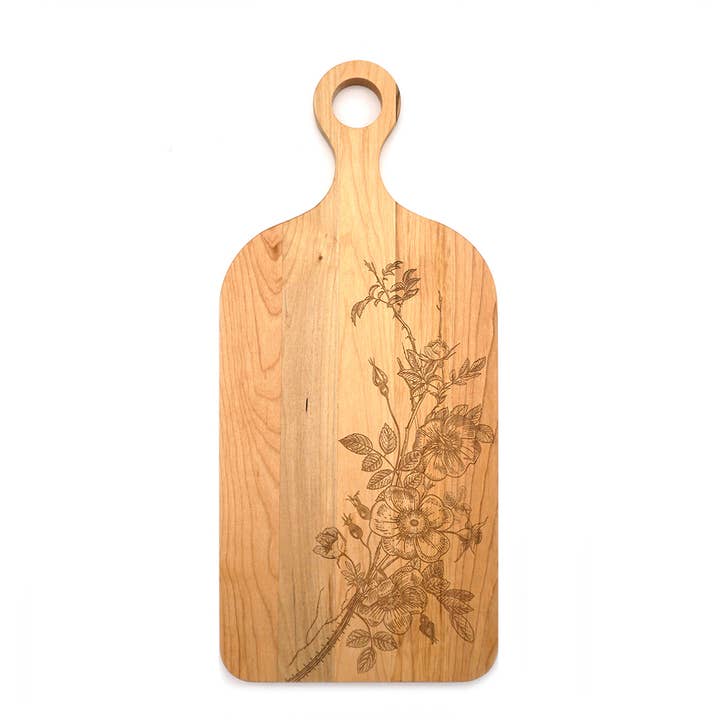 Maple Paddle Charcuterie Board - Wild Roses for engroshandel hos JK Adams