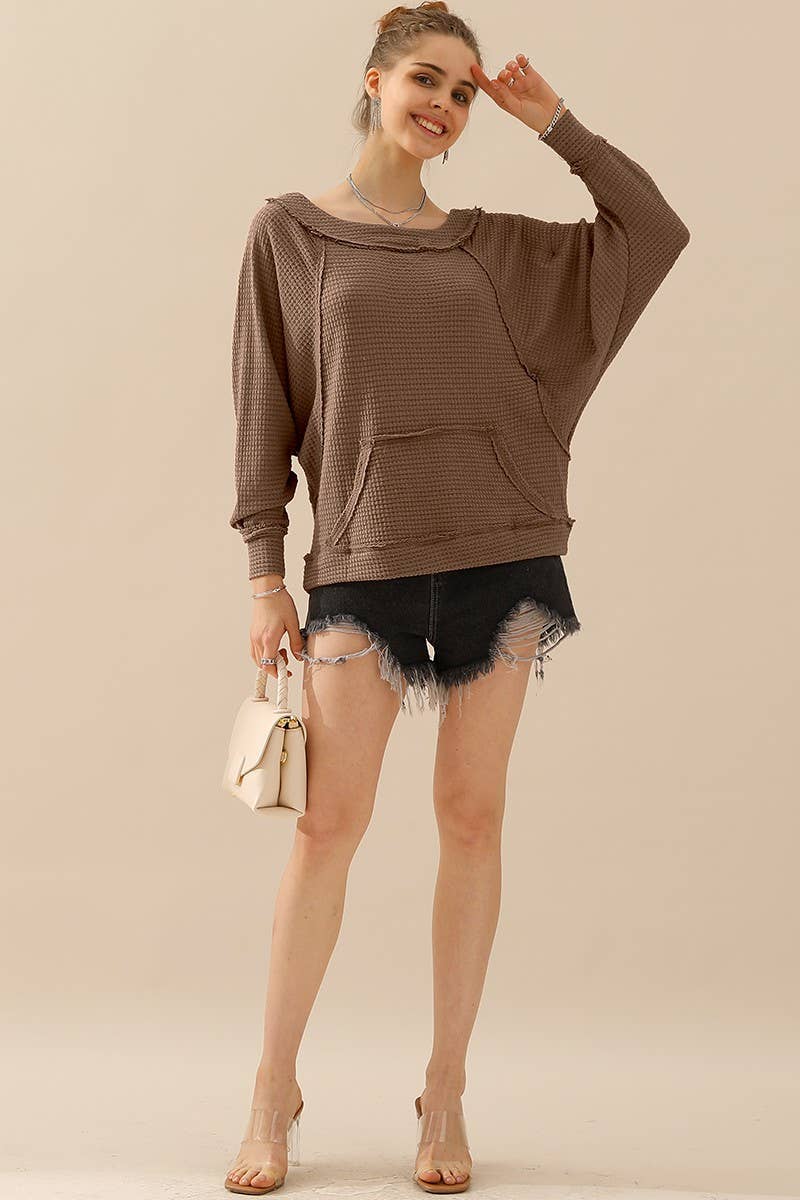 NINEXIS - Wholesale Knit Top - Women's - CWTTL723-P-M_BOAT NECK POCKETED PULLOVER SWEATER KNIT TOP19