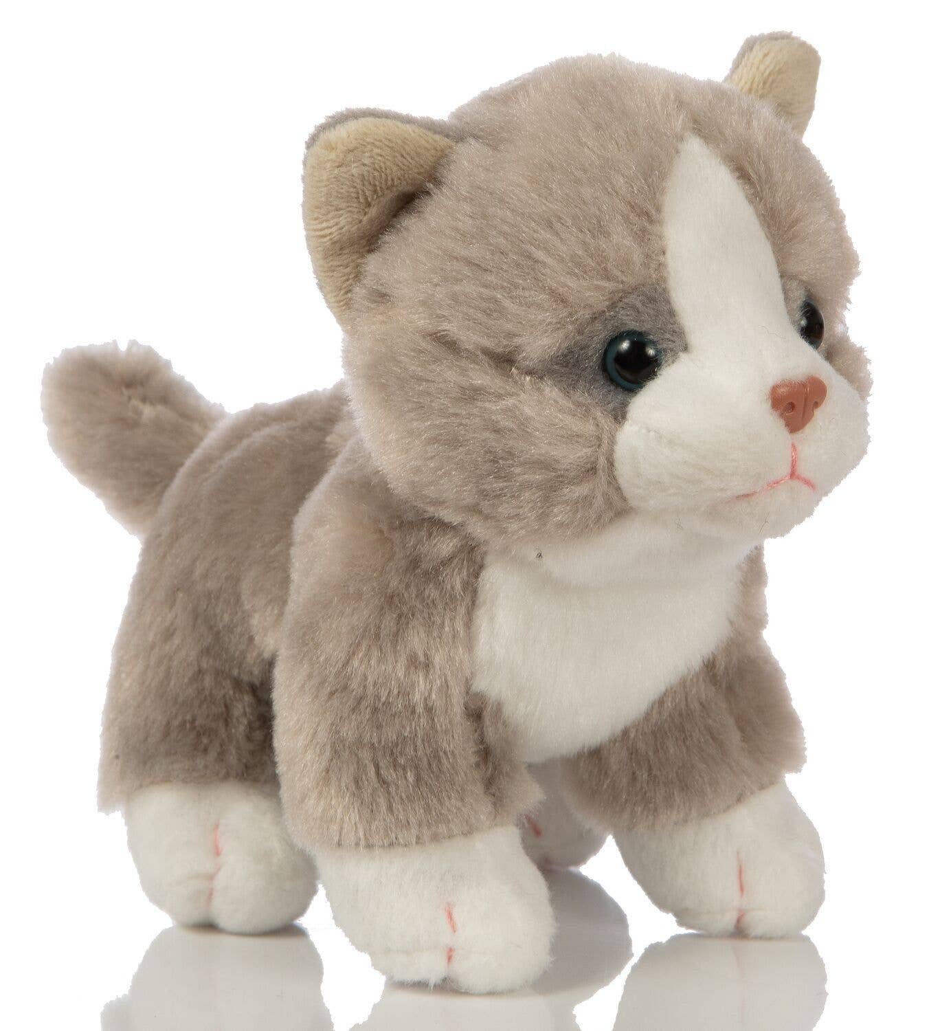 Uni Toys - Wholesale Stuffed/plush toy – Kids & baby - Baby cat (grey), standing - cuddly/plush toy