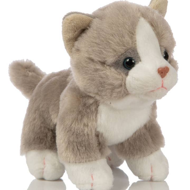 Uni Toys - Wholesale Stuffed/plush toy – Kids & baby - Baby cat (grey), standing - cuddly/plush toy0