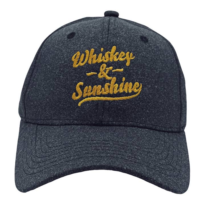 Whiskey And Sunshine Hat Funny Summer Party Drinking Cap for wholesale by Crazy Dog T-Shirts