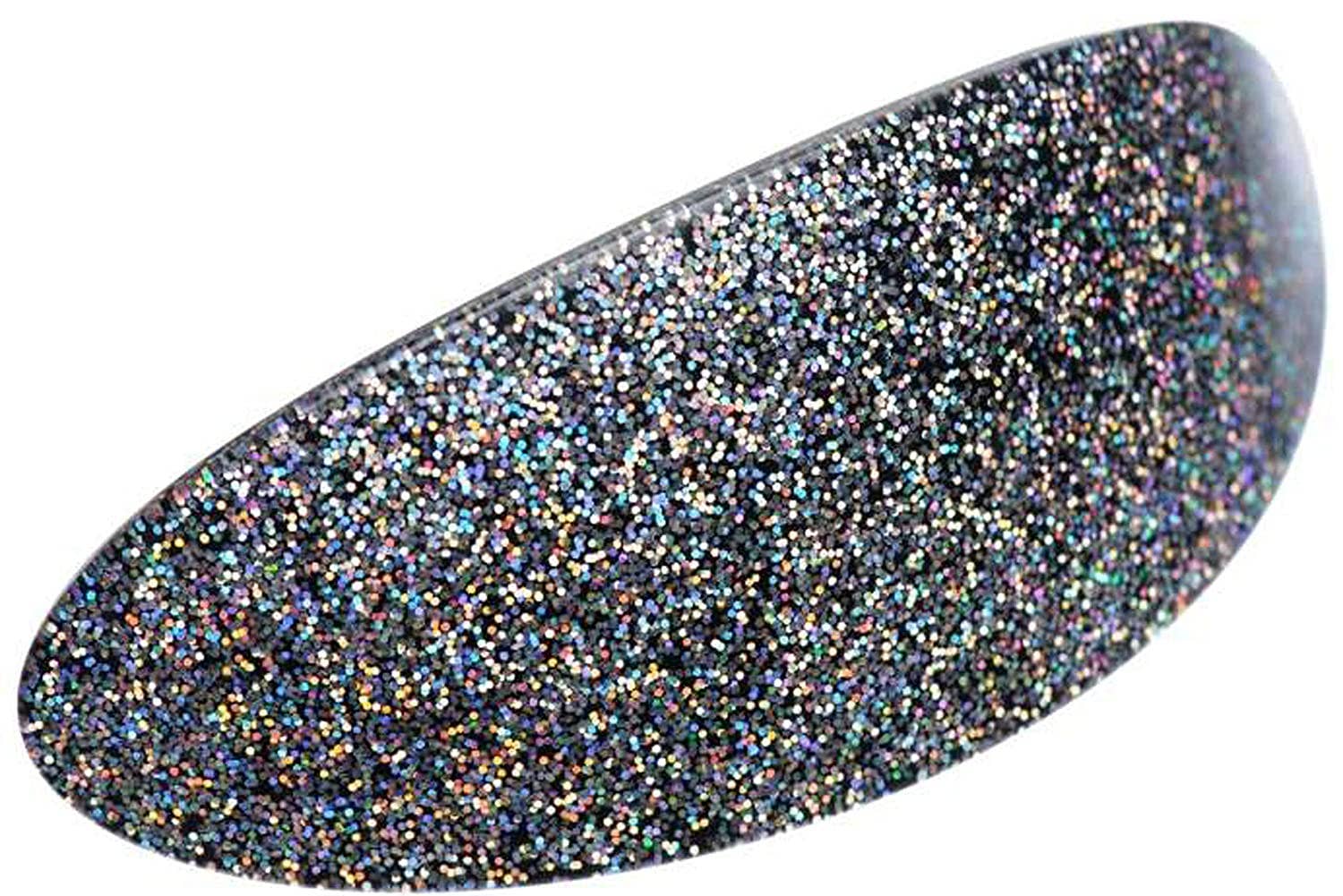 Parcelona - Wholesale Barrette - Women's - French Amie Glittery Oval Silver Large Handmade Celluloid Hair Clip Barrette1