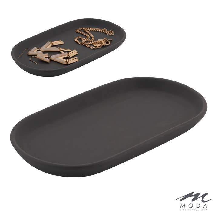 Plateau en céramique Anitra  pour la vente par Moda at Home Enterprises, Ltd