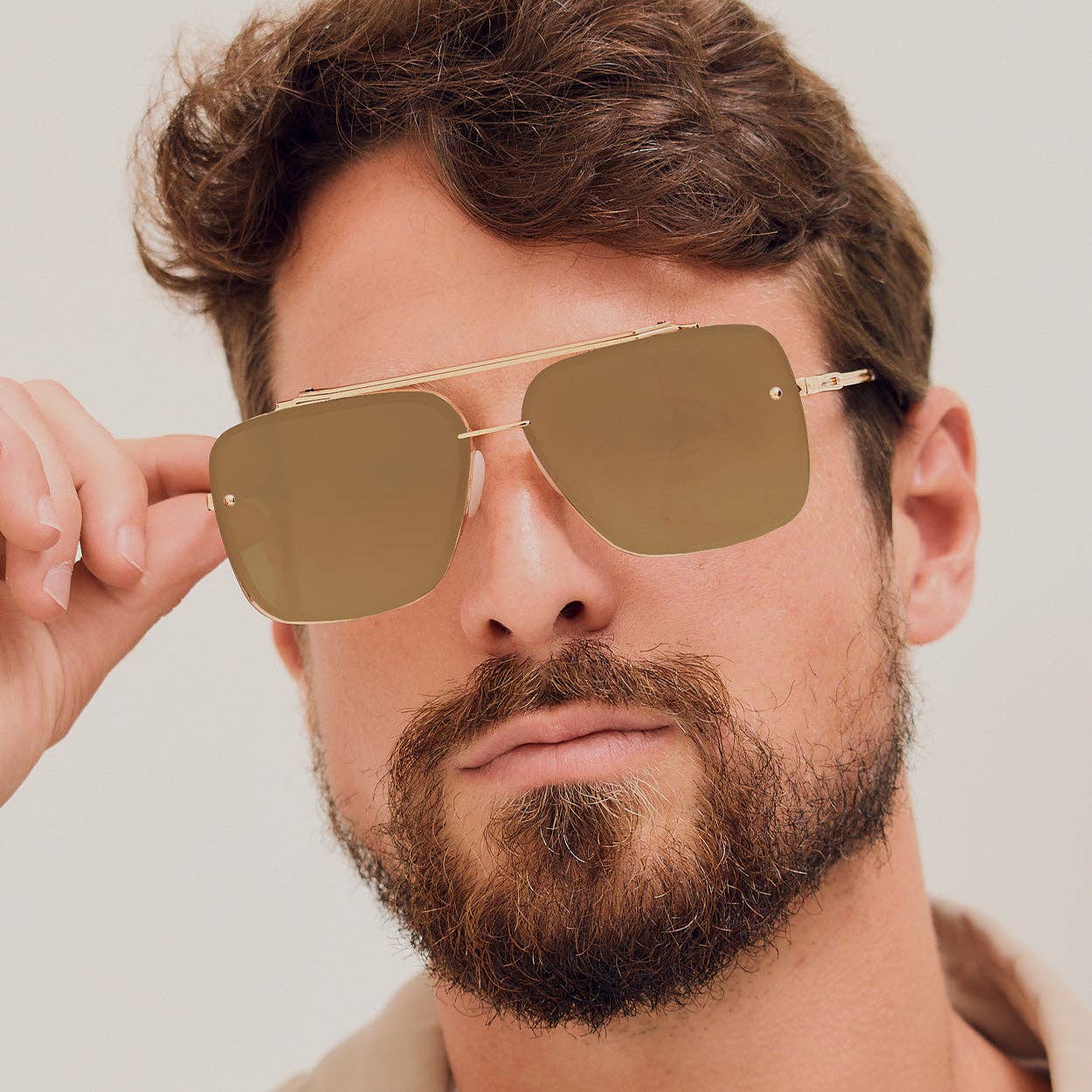 TOPFOXX - Vendita all'ingrosso Occhiali da sole - Unisex - Bella Specchiato Bronzo - Occhiali da Aviatore Senza Grovigli2