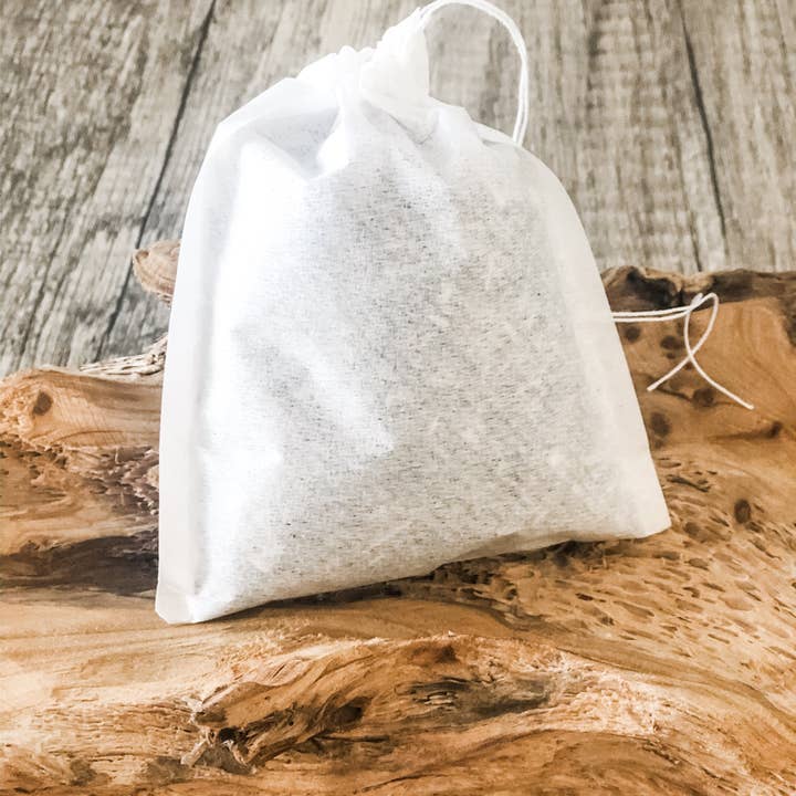 Noelle’s Naturals - Venta al por mayor Bolsitas de té - Bolsitas de té vacías extra grandes de 100 quilates/Bolsas para cerveza de saúco/He