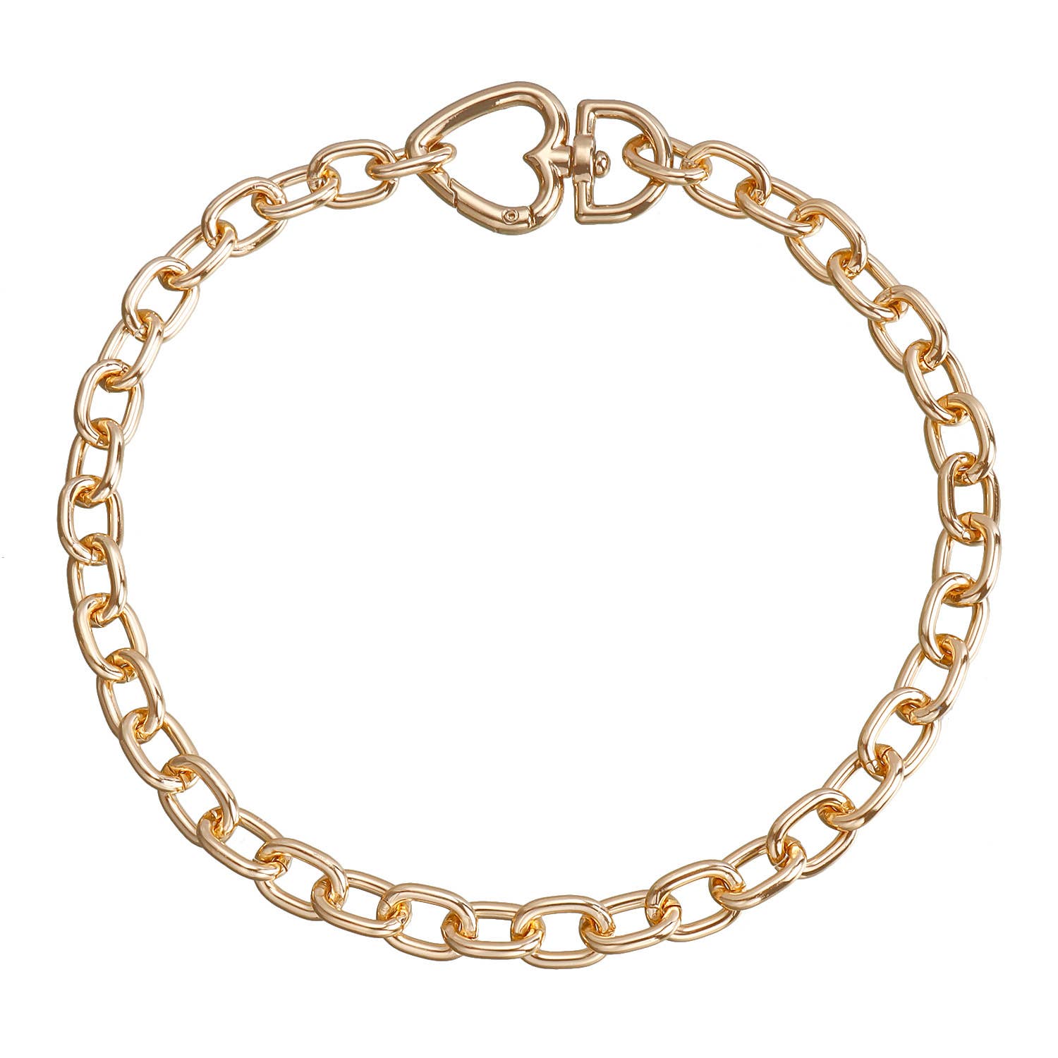 Gemscape UK – wholesale Choker/collar – Beautiful Heart Trendy Choker Chunky Stylish Gold Necklace4