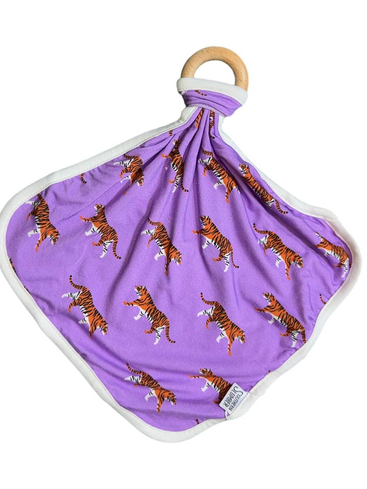 Geaux Bamboo Lovie with Wooden Ring for wholesale by Southern Slumber