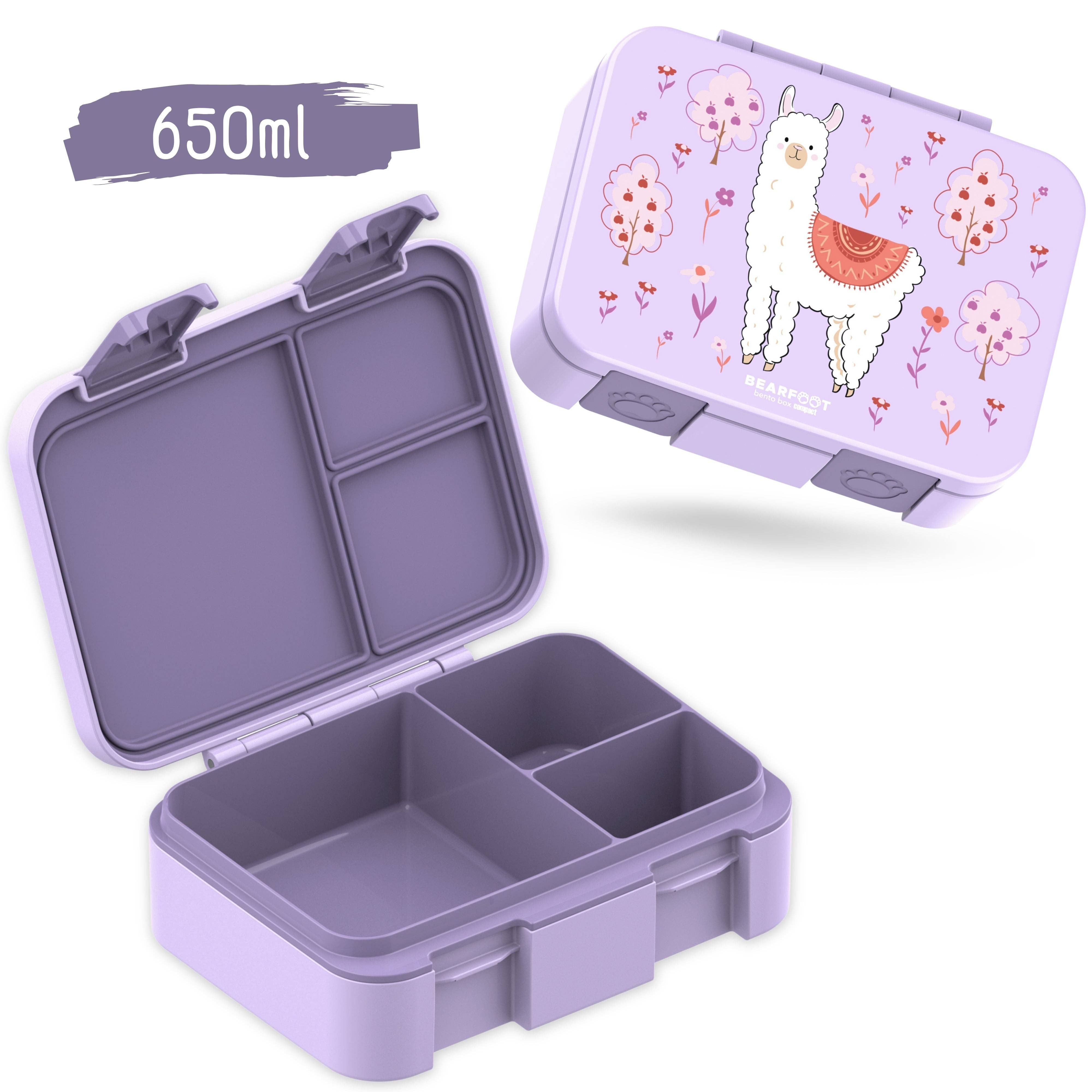 BEARFOOT - Wholesale Lunch Bag/Box - Kids - Lunch box with compartments, lightweight & leak-proof - Purple llama2