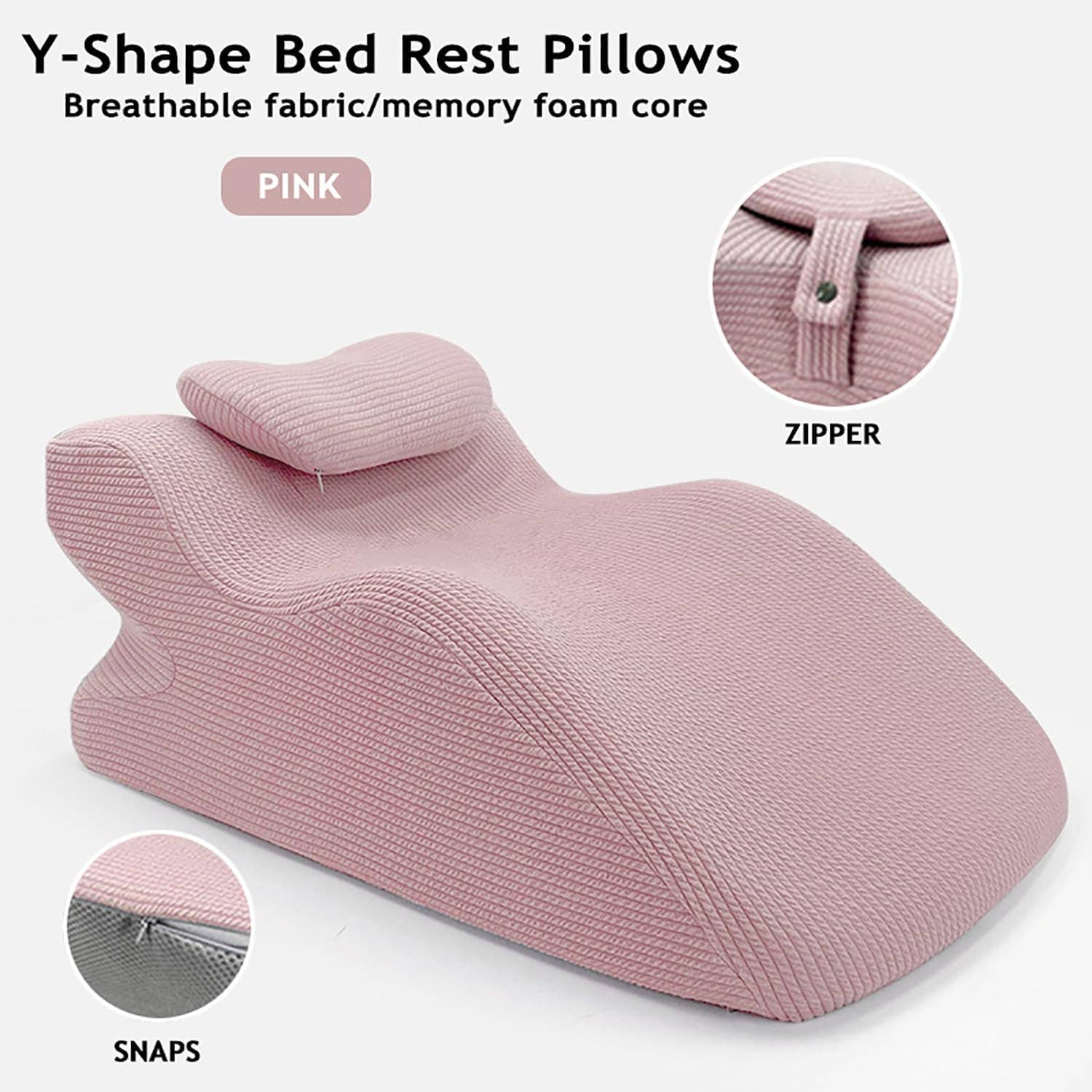 VIGOR - Vente Oreillers - Coussin de dossier triangulaire, coussin de lecture, coussin en coin pour tête de lit7