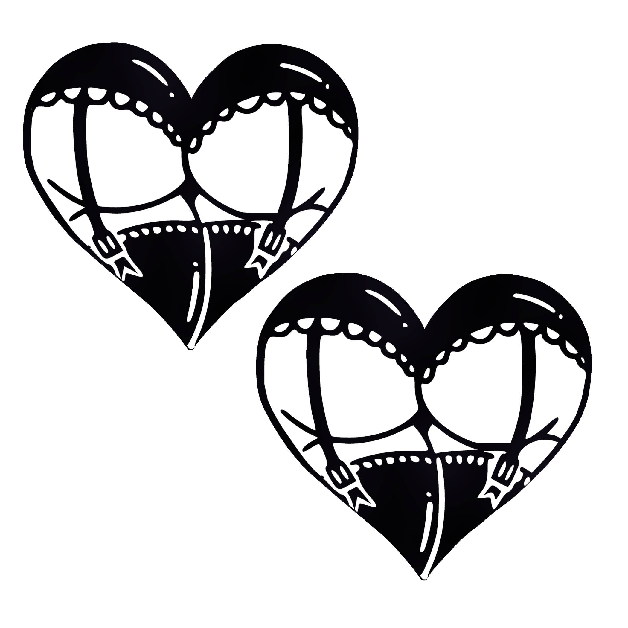 Niptees - Wholesale Nipple Pasties - Women's - Cheeky Booty Heart Nipple Cover Pasties