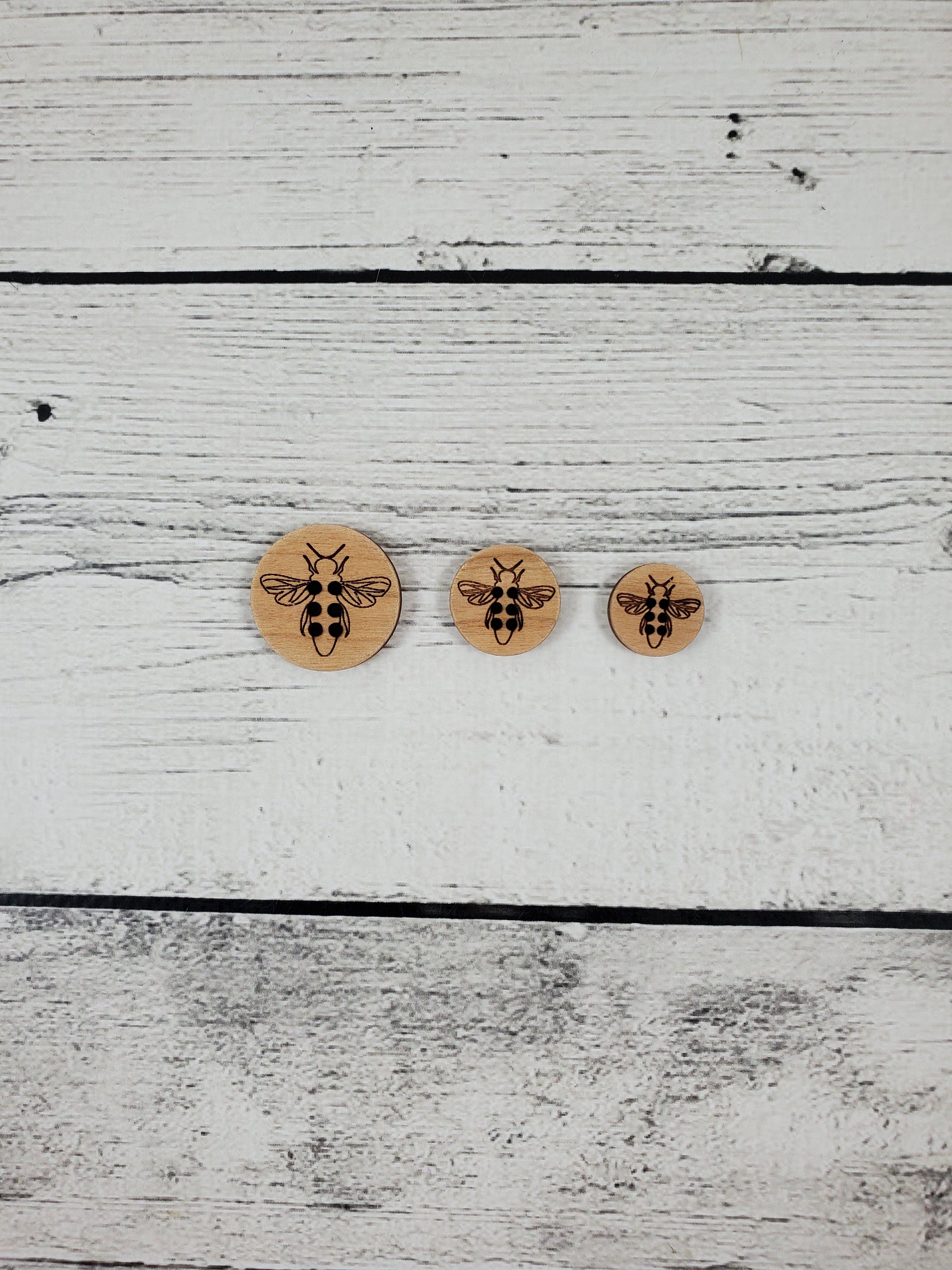 Katrinkles - Wholesale Sewing Button/Snap - Honey Bee Stitchable Buttons1