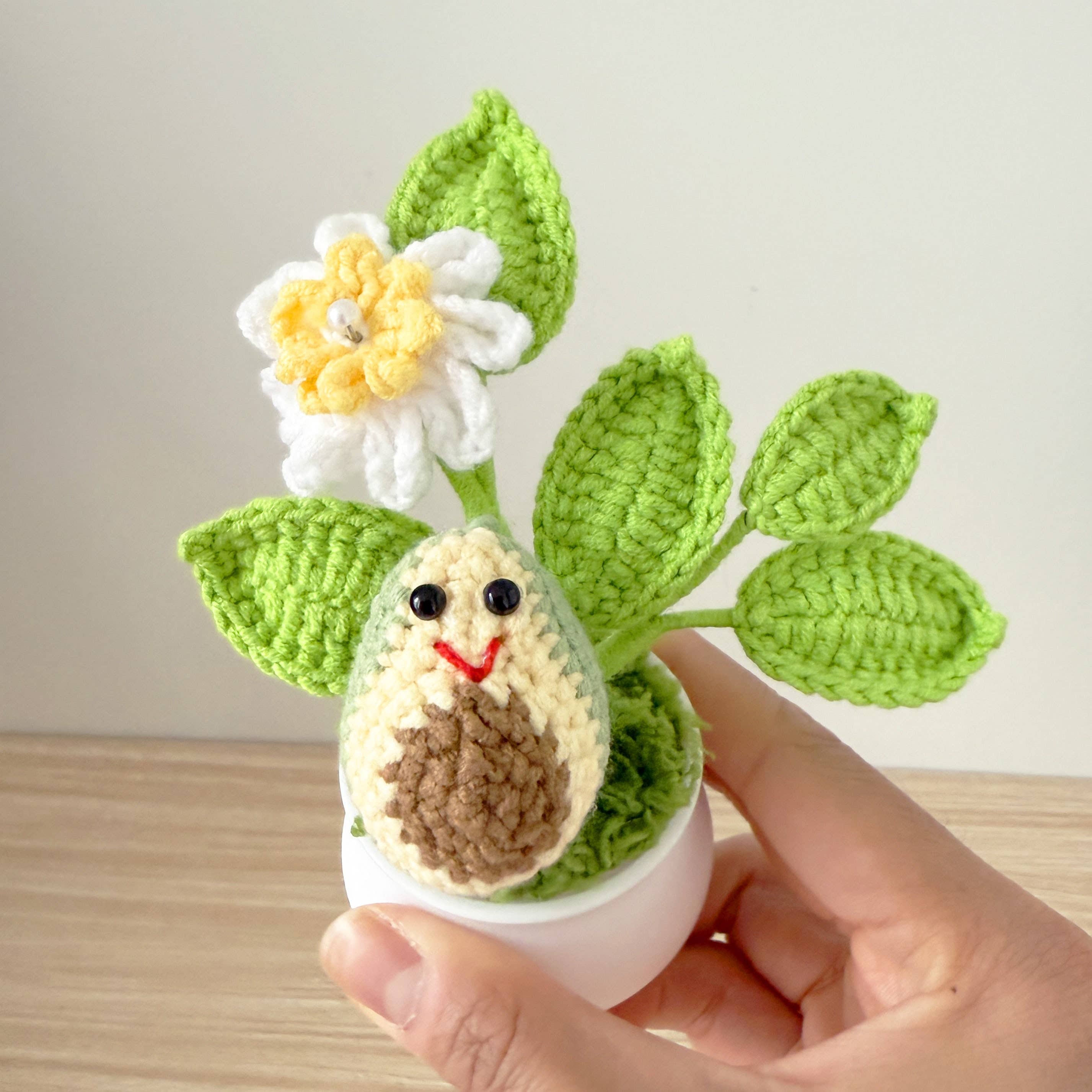 PinkLadyWorkshop – wholesale Konstgjorda blommor – Handgjort virkat avokadoträd1