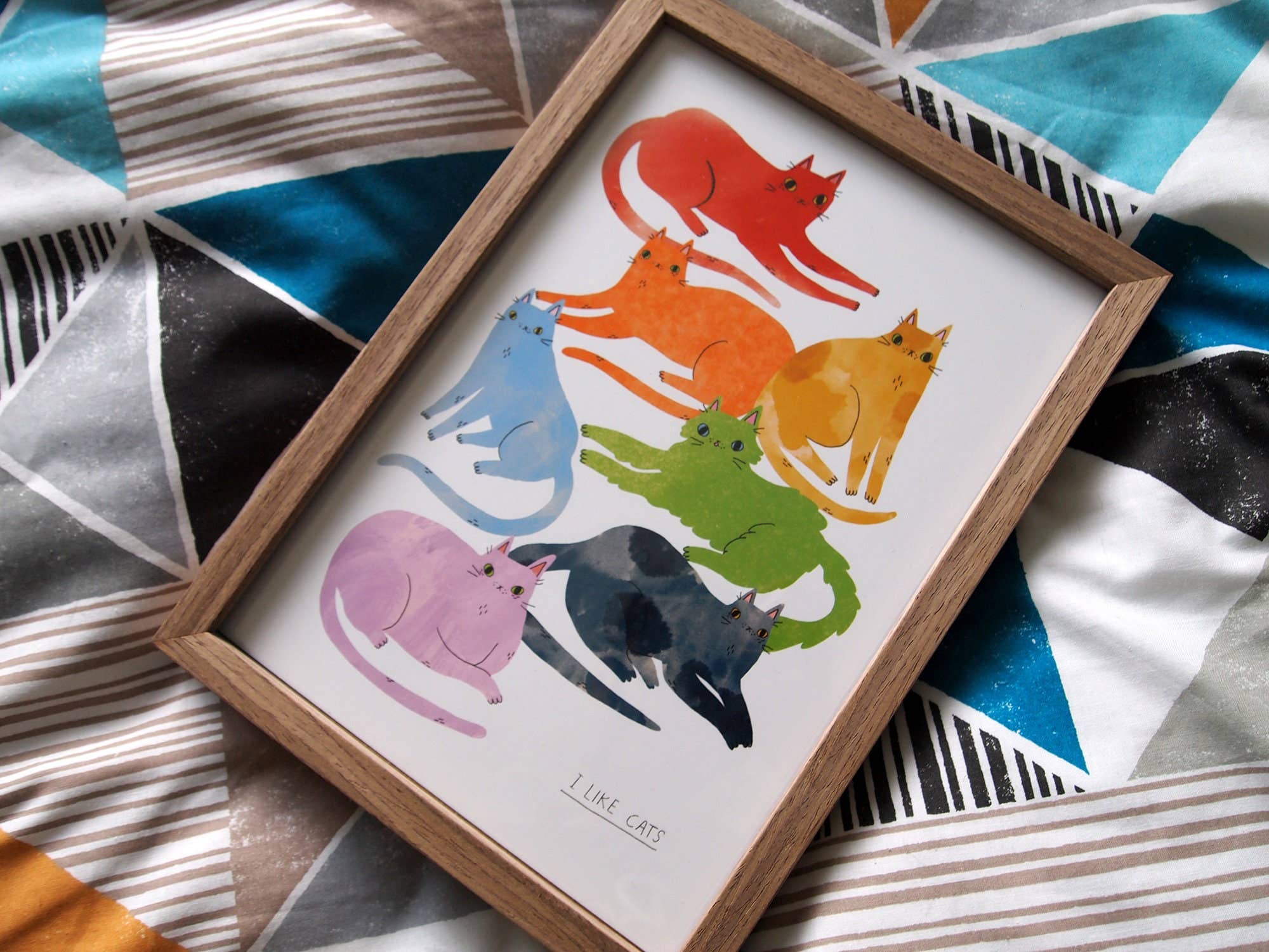 I LIKE CATS – wholesale Art print – Rainbow Cats Pride A4 Print3