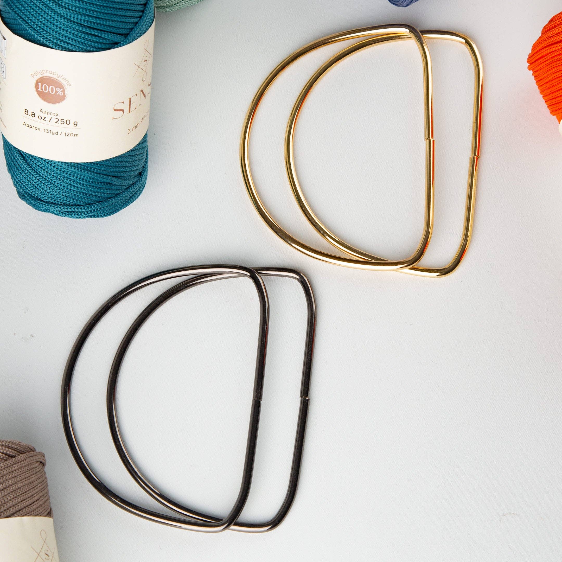 Sensy - Wholesale Knitting/Crochet Supplies - Metal Bag Handle - D Shape3